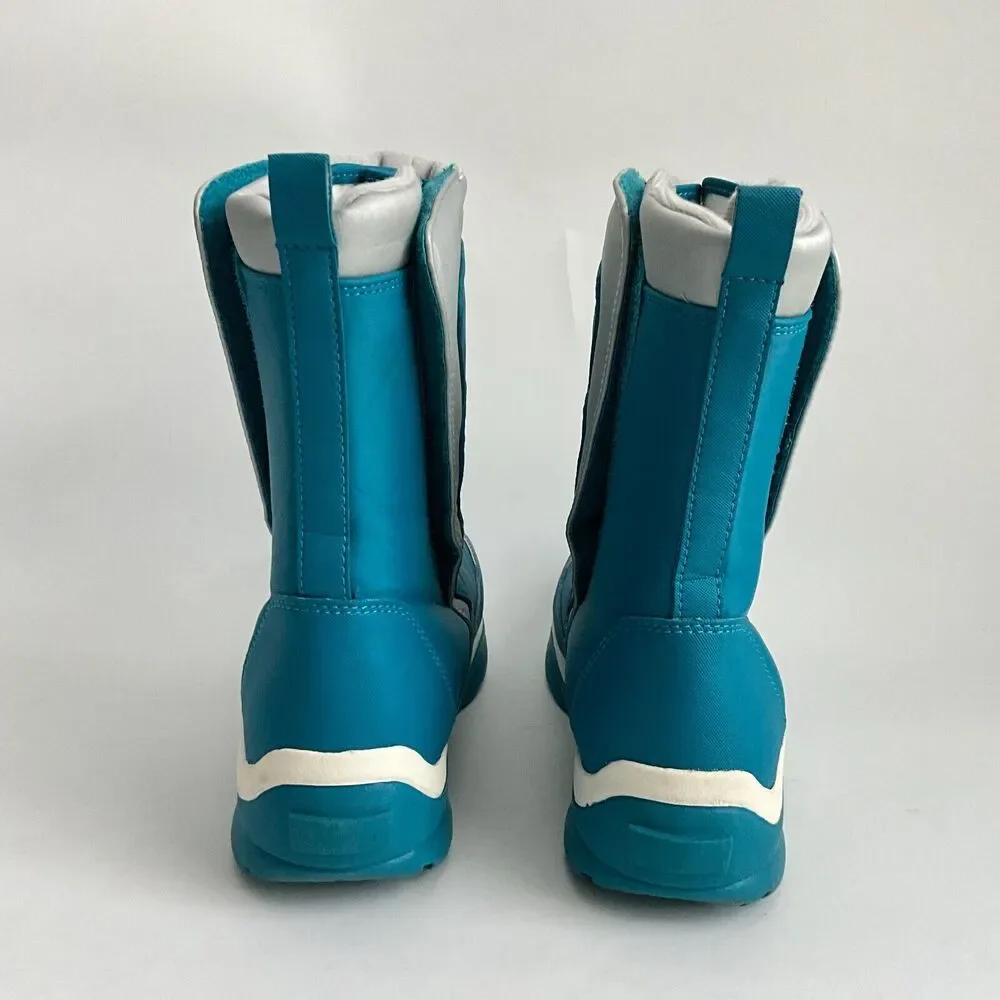 Lands' End Waterproof Boots Kids Green Snow Flurry Shoes 4